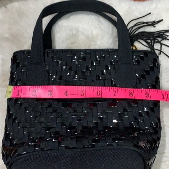 Black weaved bow bag - Picture 8 of 11